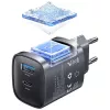 Carregador T66 45W GaN CC290 USB-A + USB-C