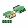 Acoplador de fibra ótica DeLOCK 86902 LC Quad fêmea para LC Quad fêmea monomodo verde