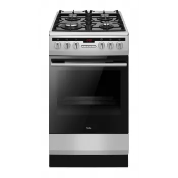 Placa de cozinha AMICA 57GcES3.33HZpTaA(Xx) PIZZA, 3 zonas de cozinha, controlo tátil, classe de eficiência energética A