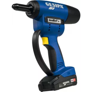 Rebitadeira de rebites cegos GESIPA AccuBird Pro CAS 13000N 18V 2,0Ah a bateria, força de tração 13000 N
