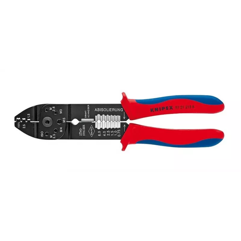 Ferramenta de cravar Knipex 97 21 215 B preto, azul, vermelho