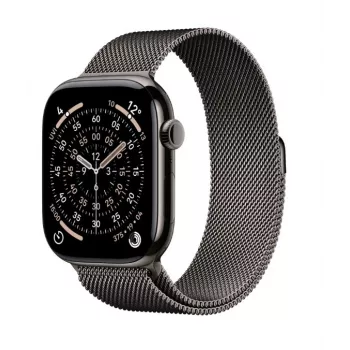 Apple Watch Series 11 GPS + Cellular 46mm Caixa de titânio sideral com bracelete Milanese sideral M/L