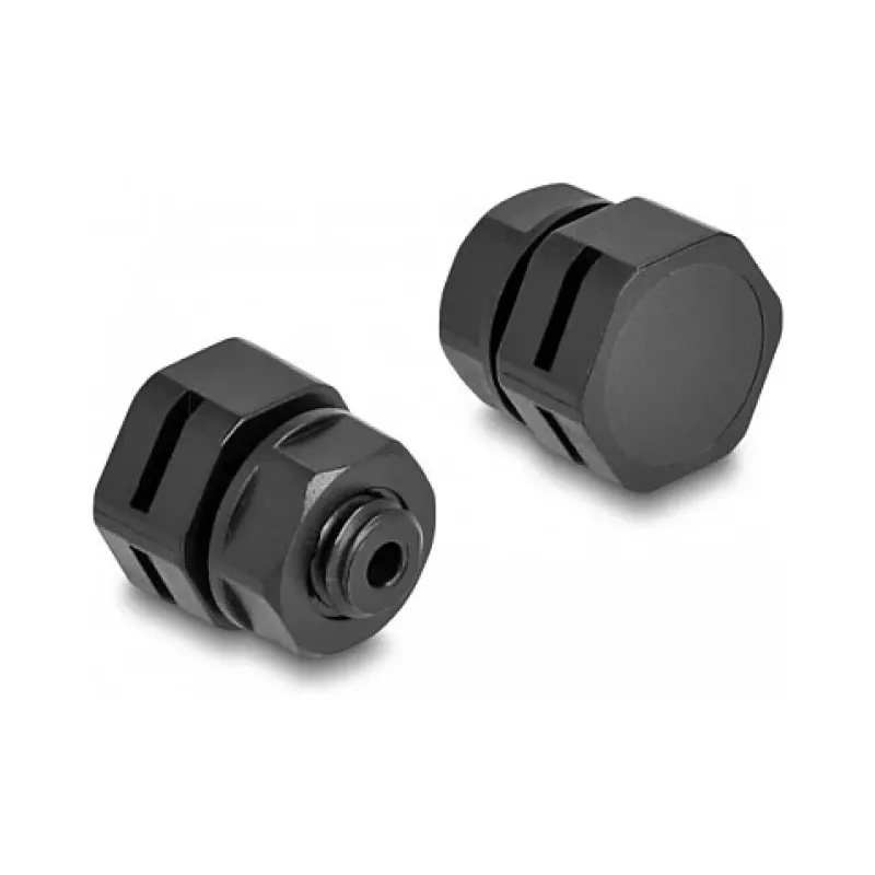 Tampão de ventilação DeLOCK M6 preto 2 unid. poliamida