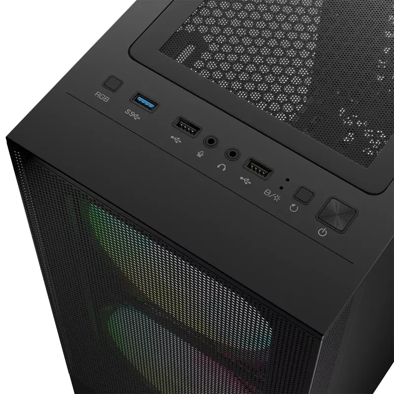 Caixa Logic ARYA ARGB MINIDI USB 3.0 preta