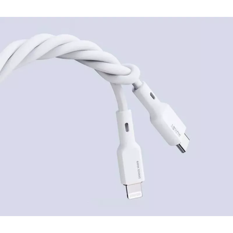Cabo de silicone branco CB-SCL2 Lightning-USB-C USB Power Delivery USB-PD