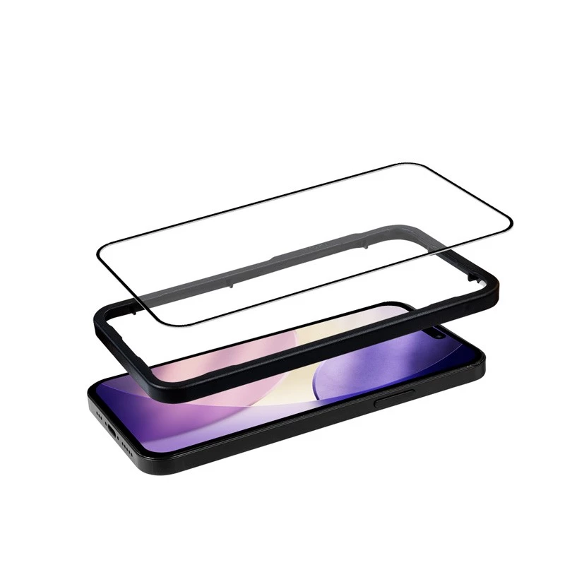 Moldura de montagem para vidro temperado de proteção da Crong para iPhone 17 (modelo CRG3DAGIP1763)