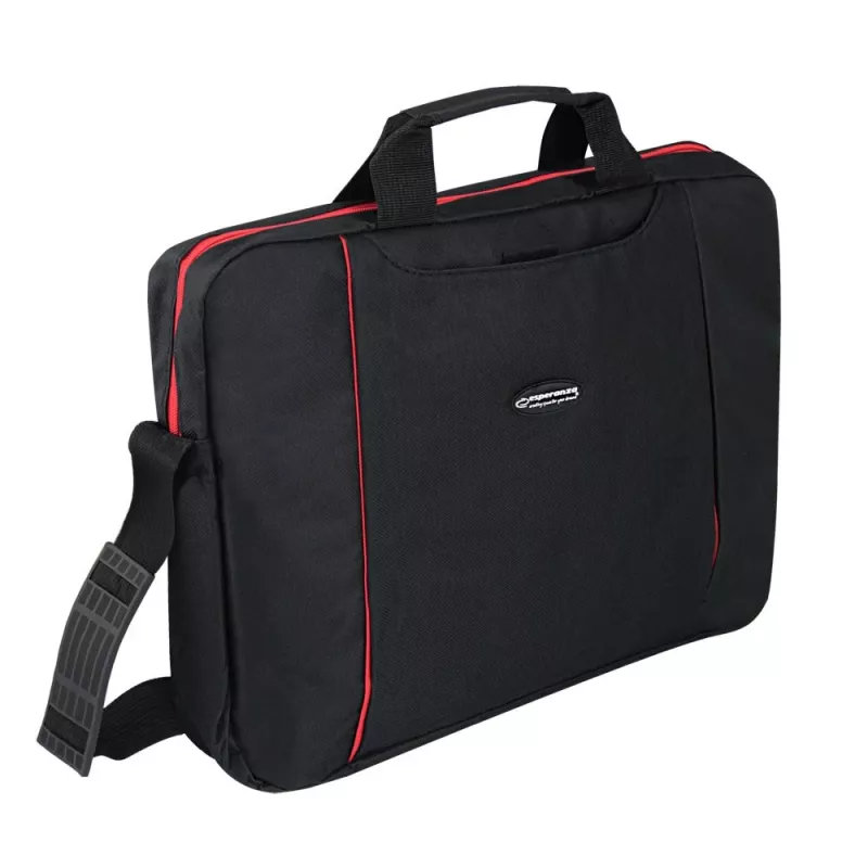 Mala top loader Esperanza SALERNO 39,6 cm (15,6) preta, vermelha