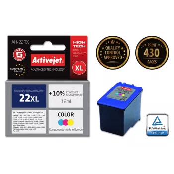 Tinta Activejet AH-22RX (substituto para HP 22XL C9352A; Premium; 18 ml; cor)
