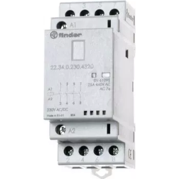 Finder 22.34.0.230.4620 Contator 1 unid. 2 contactos normalmente abertos, 2 contactos normalmente fechados 230 V/DC, 230 V/AC 25 A (223402304620)