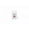 Carregador USB GaN de interior DIGITUS DA-10301 — 30W, 1× USB-C, 1× USB-A, 100–240V, branco