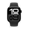 Watch Series 10 GPS + Cellular 42 mm caixa de alumínio Jet Black com Black Sport Band - M/L