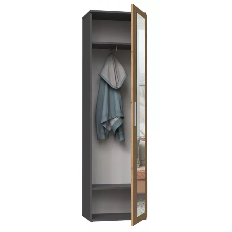 Top e shop DUO SZAFA ANT/ART KP — 1 porta, 2 prateleiras, 500×350×1800 mm
