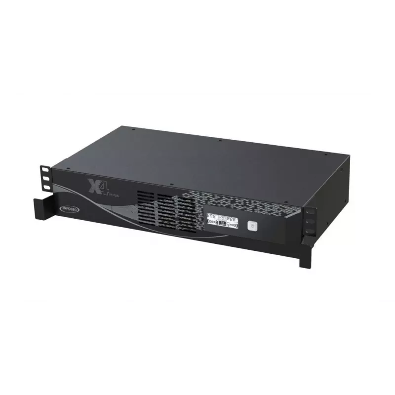 UPS rack Infosec X4 2000 RM Plus 2 kVA / 1200 W, 10 tomadas tipo F, LCD, line-interactive