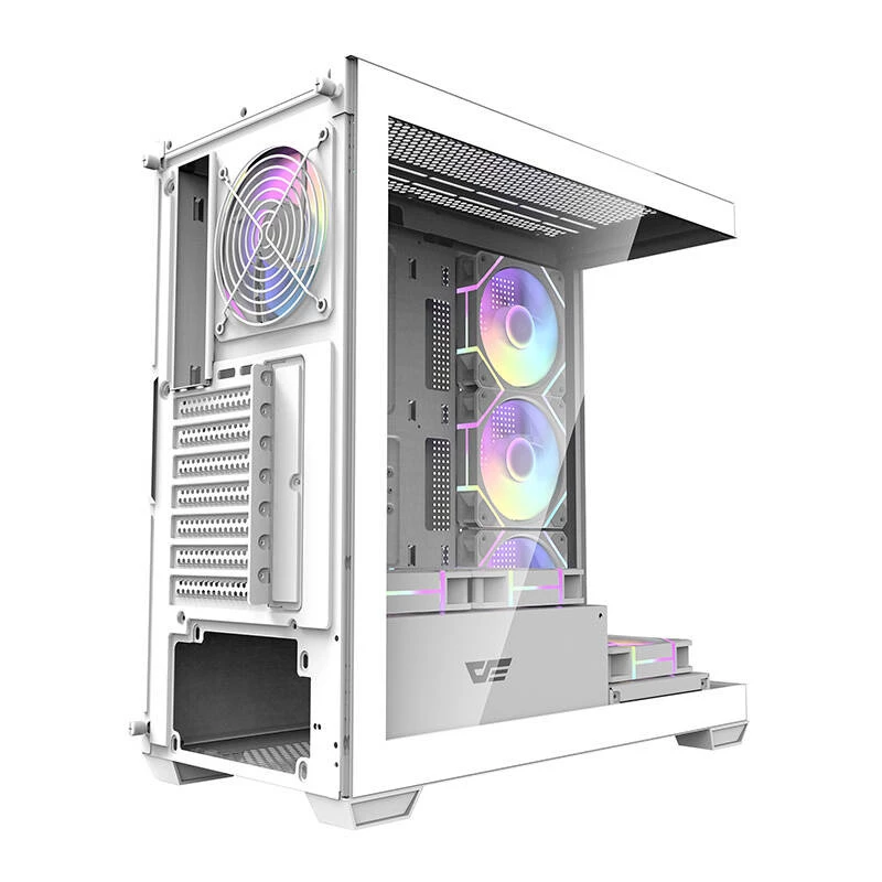 Caixa de computador Darkflash DS900 (branco) + 7 ventoinhas ARGB