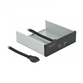 Painel frontal DeLOCK 5,25 polegadas 2 x portas USB 5 Gbit/s Type-A