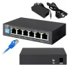 Switch não gerido Extralink EUROS V2 4x 100Mb/s PoE/PoE+