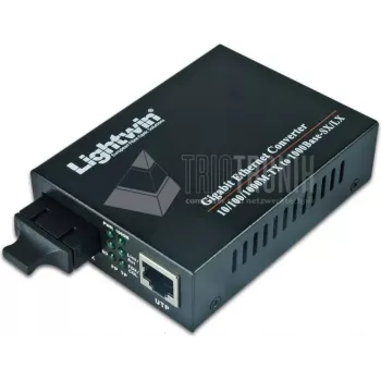 Lightwin LWC 10/100/1000 MM SC conversor de meios de rede 1000 Mbit/s Multimodo Preto (LWC 10/100/1000 MM SC)