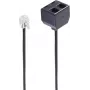 shiverpeaks BASIC-S BS71231-4 cabo adaptador em Y para auscultador de telefone, RJ10 macho para 2x RJ10 fêmea, 0,1 m, preto
