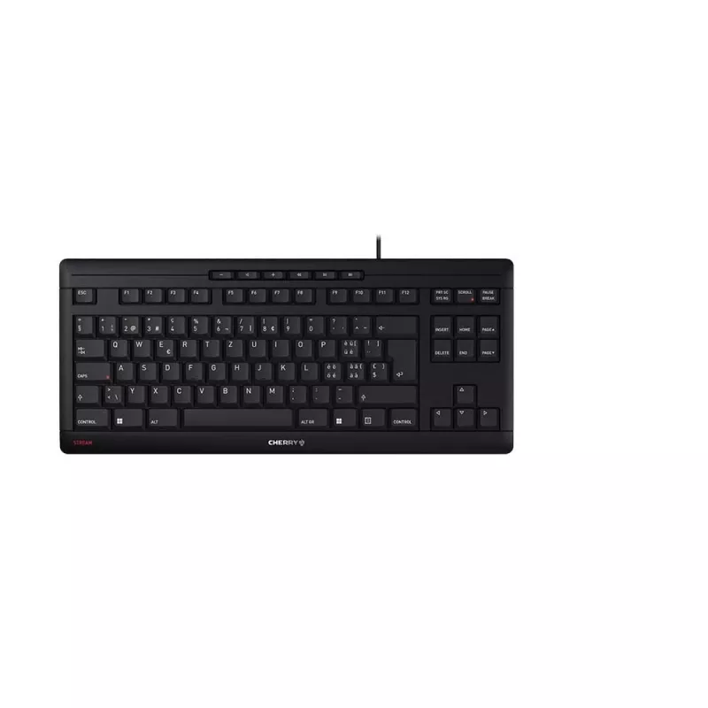 Teclado CHERRY STREAM TKL Universal USB QWERTZ suíço preto