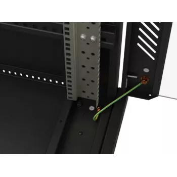 Armário rack 19 polegadas LANBERG FF01-6222-23B 22U 600x1200 mm preto portas perfuradas