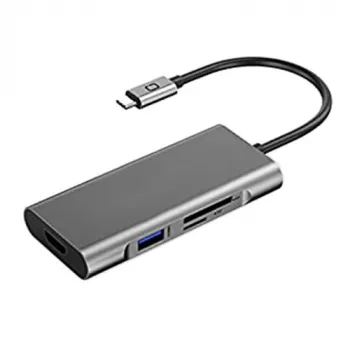 Adaptador USB Type-C - 3 x USB 3.0, Type-C PD, HDMI, SD, TF