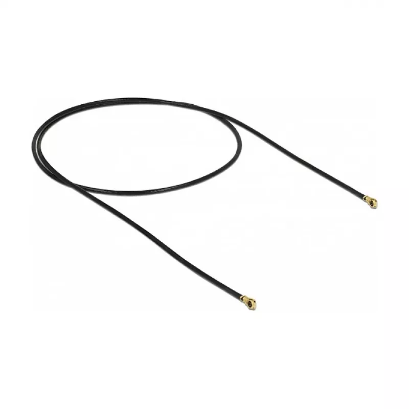 Cabo coaxial DeLOCK 89645 0,4 m MHF IV HSC MXHP32 preto dourado