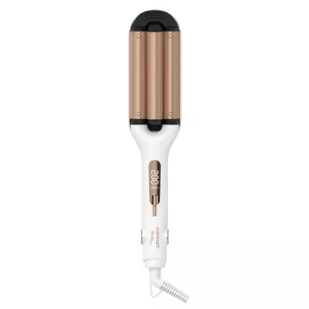 Ferro de encaracolar Concept GLAM Style KT2140 — 100 W, 120–200 °C, 9 níveis de temperatura, cabo rotativo de 1,8 m, dourado