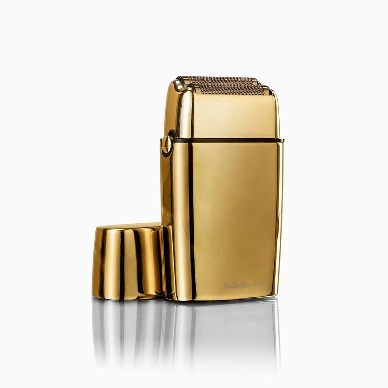 Máquina de barbear foil BABYLISS FXFS2GE — máquina de barbear foil sem fios com 2 lâminas, bateria incorporada, 180 min de autonomia, dourado