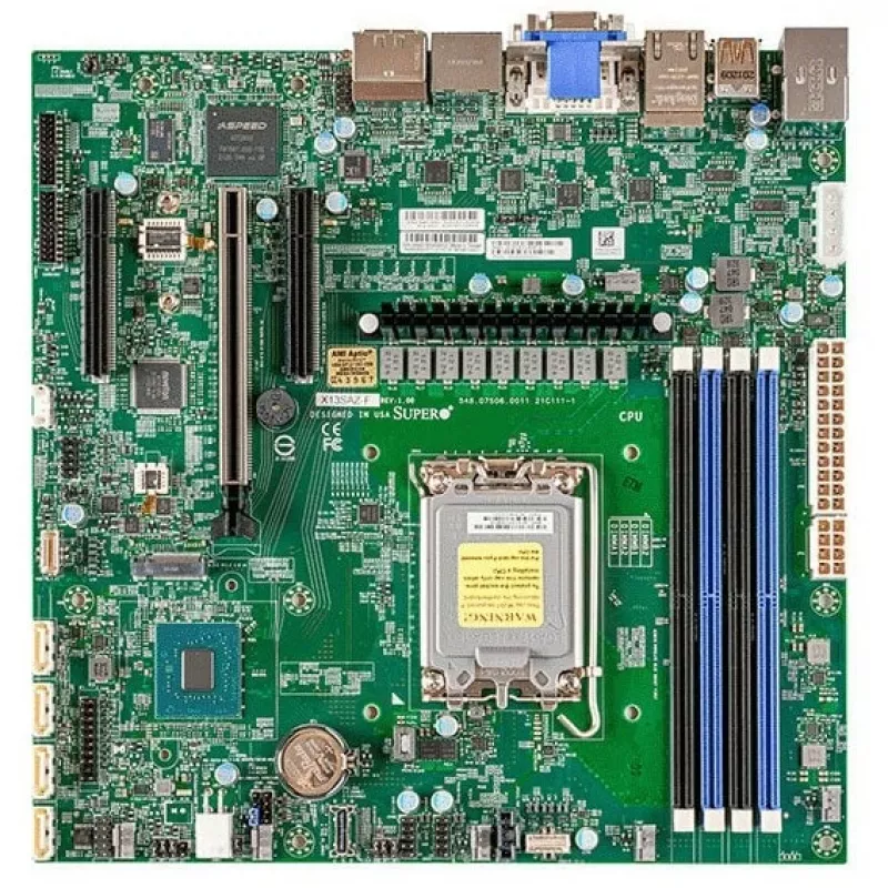 Placa-mãe SUPERMICRO X13SAZ-F (embalagem de retalho) (MBD-X13SAZ-F-O)