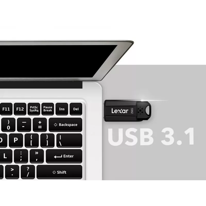 Pen drive Lexar JumpDrive S80 256 GB, USB Type-A, USB 3.2 Gen 1, preto, 20 g