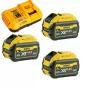 Conjunto de bateria e carregador DeWalt DCB118X3 — bateria de iões de lítio 9 Ah com carregador