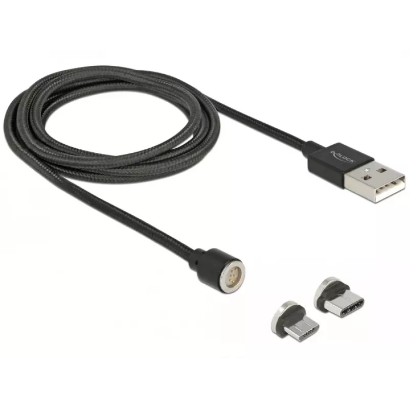 Cabo USB DeLOCK 85723 USB 2.0 1,1 m USB A USB C/Micro-USB B preto
