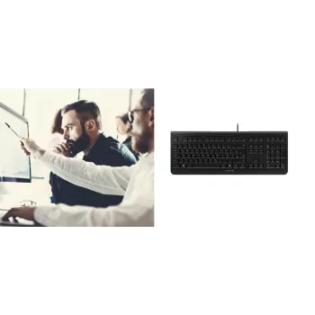 Teclado CHERRY KC 1000 Home USB layout suíço preto