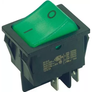 Interruptor de tecla Bachmann 924.097 2P preto verde