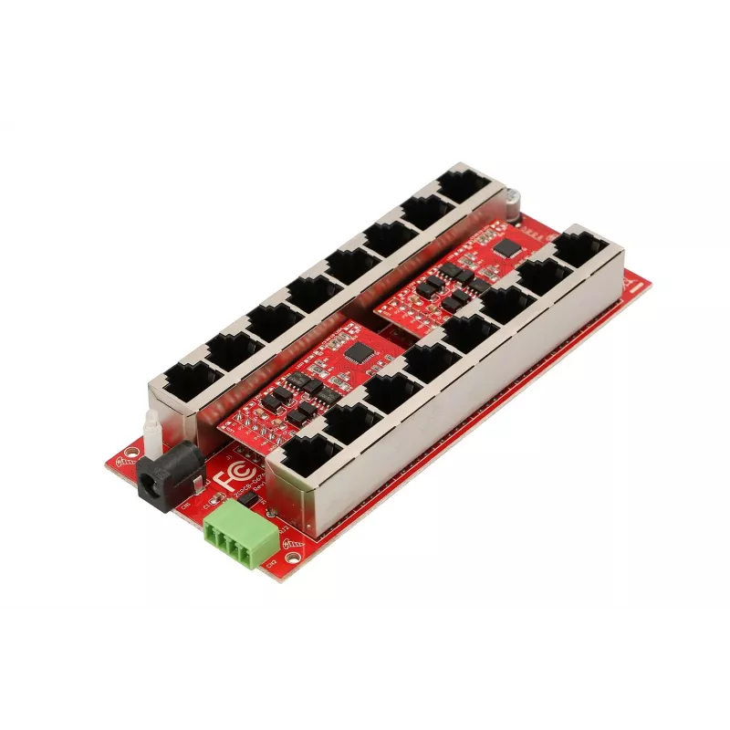 Injetor PoE Gigabit Extralink 8 portas ativo, 8 portas Gigabit 802.3at/af, Mode A