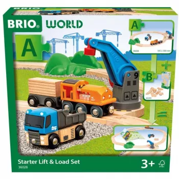Brio World conjunto inicial de comboio de mercadorias com grua