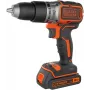 Berbequim com punho de pistola Black & Decker BCD383D2XK-QW 18 V, 2 Ah x2, mandril 13 mm, laranja