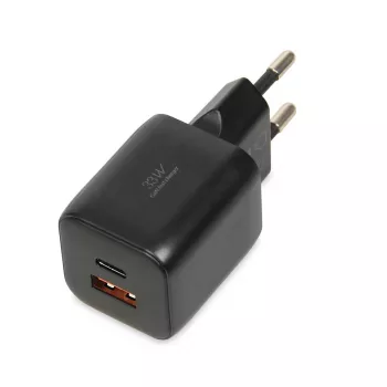 Fonte de alimentação externa IBOX ILUC42B 12 V 2 A, 33 W, USB-A + USB-C PD3.0, QuickCharge 3.0, universal