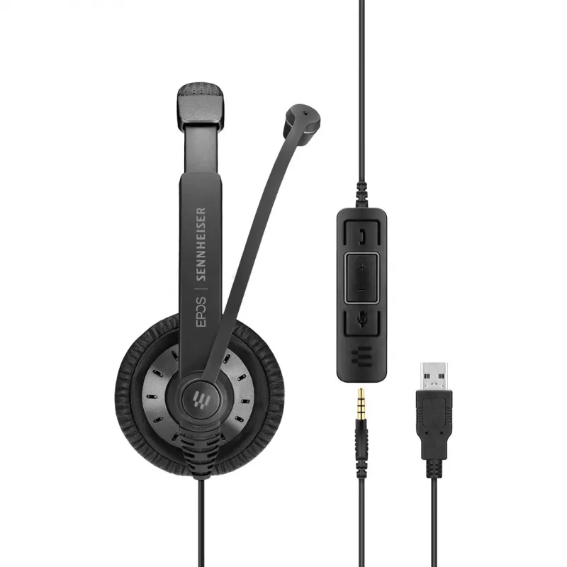 EPOS | SENNHEISER IMPACT SC 75 USB MS headset com fios de arco de cabeça conectividade/música USB Type-A preto