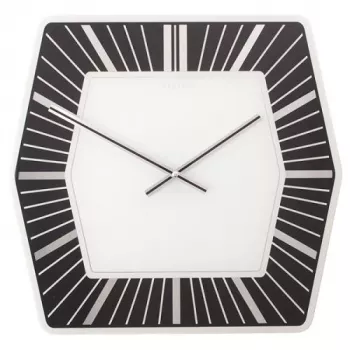 Relógio de parede NeXtime 8128zw Hexagon, 43x43 cm, branco
