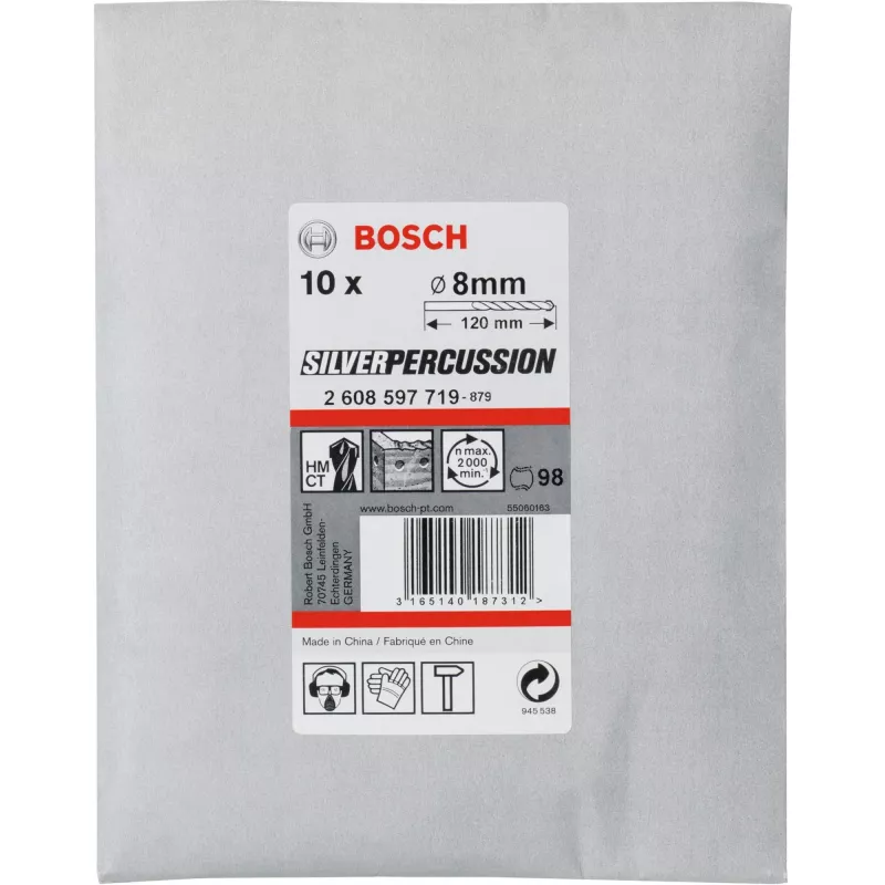 Conjunto de brocas para betão Bosch CYL-3 8mm 10 peças - outros acessórios para ferramentas (2608597719)
