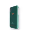Capa traseira com compartimento para cartões VixFox para iPhone XSMAX – verde floresta, capa protetora traseira com compartimento para cartões