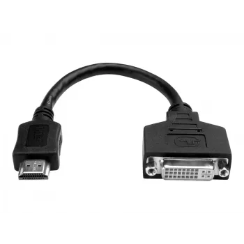 Conversor de vídeo adaptador HDMI para DVI Eaton Tripp Lite P132-08N (HDMI macho para DVI-D fêmea) - 20,32 cm - 0,2 m - DVI-D - HDMI - macho - fêmea - dourado