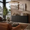 Cama Meble LIVERTI cómoda, 200x42x78 cm, preta