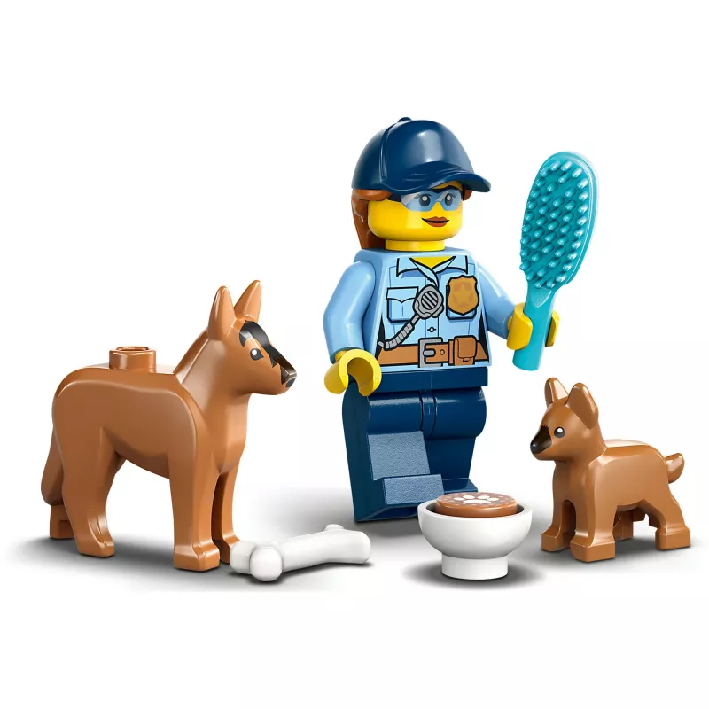 LEGO Conjunto móvel de treino de cães polícia com cão polícia e equipamento de treino