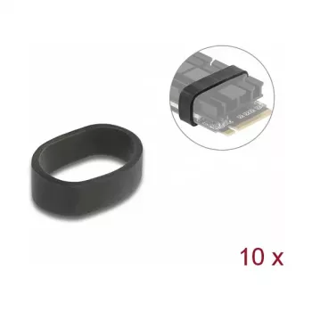 Unidade de estado sólido (SSD) DeLOCK anel de borracha para montagem de SSD M.2 e dissipador de calor preto pack de 10