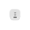 Fonte de alimentação Dicota - compacta, GaN - 65 Watt - 5 A - PD 3.0 - 3 portas de saída (2 x USB-C, USB)