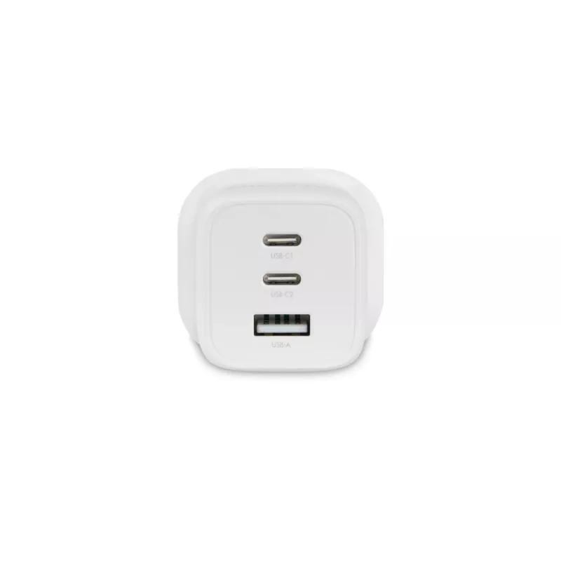 Fonte de alimentação Dicota - compacta, GaN - 65 Watt - 5 A - PD 3.0 - 3 portas de saída (2 x USB-C, USB)