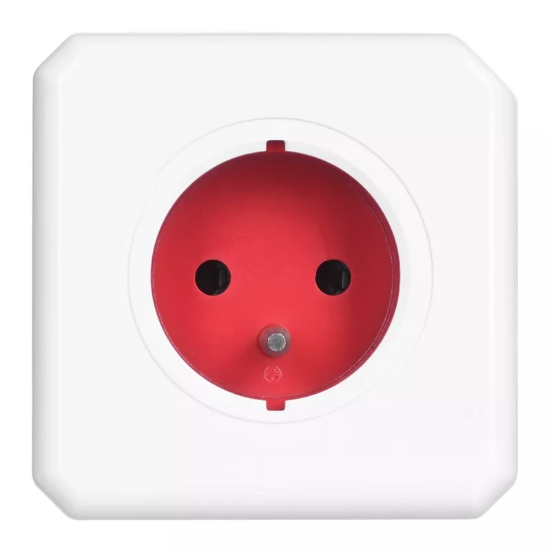 Allocacoc 2304/FREXPC régua de tomadas 3 m 5 tomadas AC interior vermelho, branco