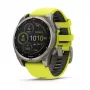 Garmin fenix 8 Solar Sapphire 47 mm relógio inteligente GPS, ecrã tátil de 3,3 cm (1,3") 260 x 260, Wi-Fi, titânio, bracelete de silicone amarela/grafite, amarelo